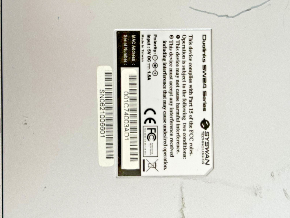 SYSWAN TECHNOLOGIES DUOLINKS SW24