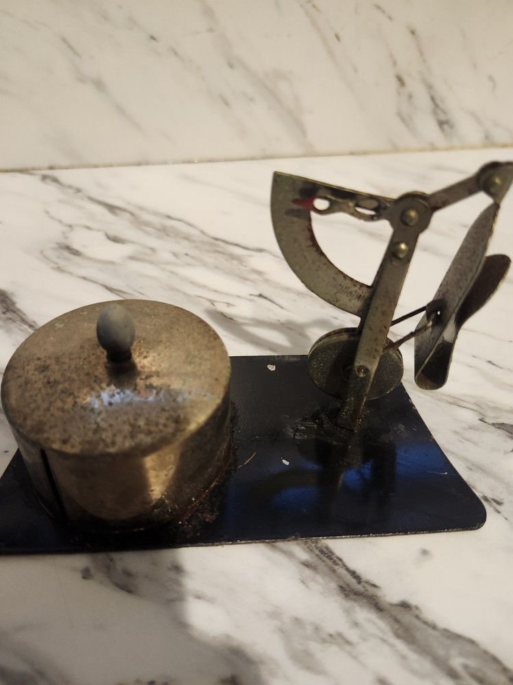 Vintage Brass Postal Scale Made In Japan