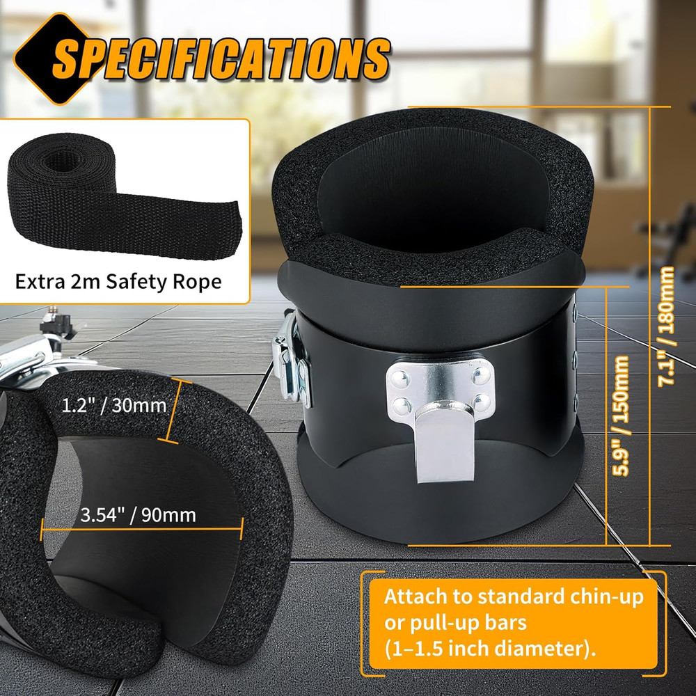 Gravity Inversion Boots with 2 Hooks, Anti Gravity Hanging Boots for Core Streng