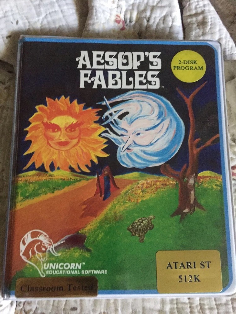 AESOP'S FABLES by Unicorn for Atari ST/Mega/TT NEW disk