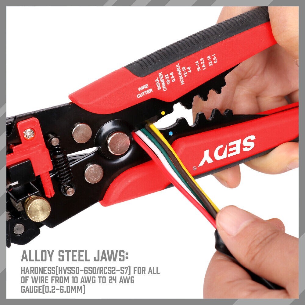 MultiPurpose Electrical Wire Stripping Tool 8", Crimper Pliers Insulated Cutter
