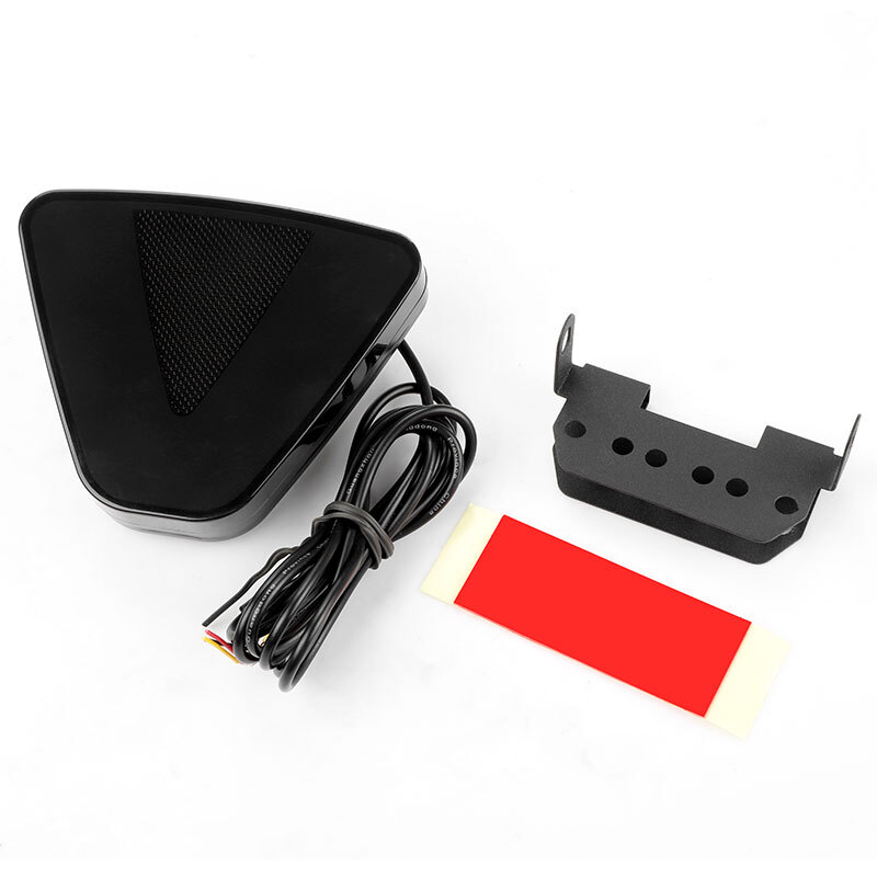 Universal F1 Style Triangle Red LED Third 3rd Brake Light Stop Flash Strobe Lamp