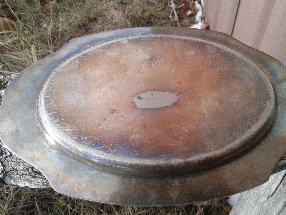 Antique Silver Plate Serving Tray or Platter