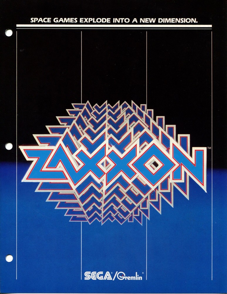 Zaxxon Sega Video Arcade Flyer / Brochure / Ad - Foldout