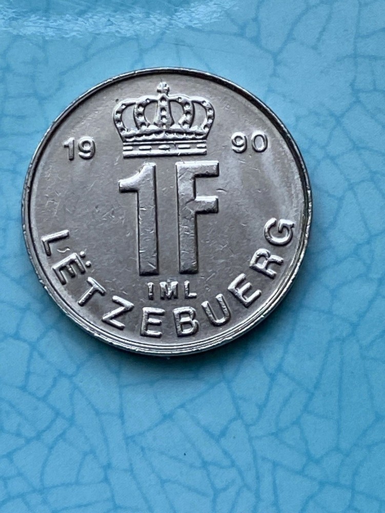 1990 Luxembourg 1 Franc Multi-Die Crack Errors