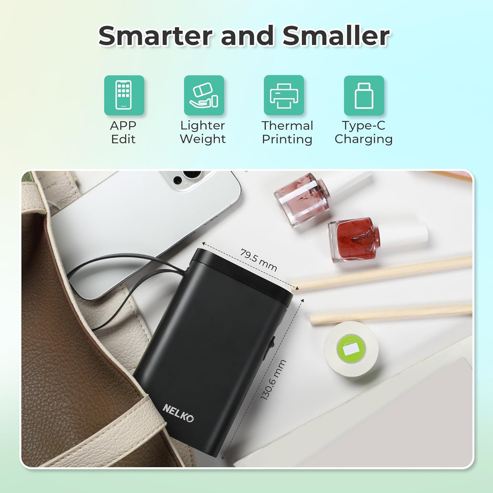 Label Maker Machine with Tape, P21 Bluetooth Label Printer with 3 Tapes & Case,