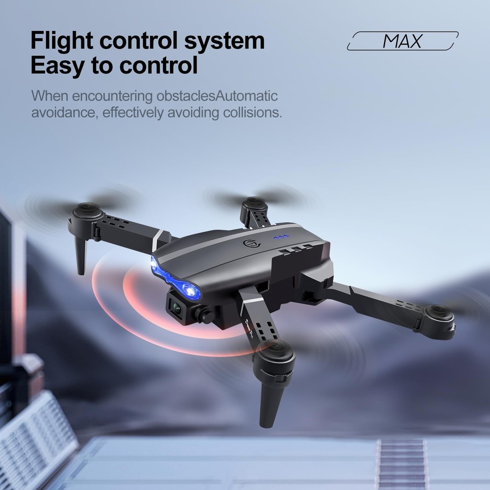 E88 Drone with Built-in screen control, Camera for Adults RC Drone With 720P ...