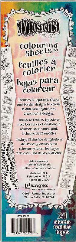 Dyan Reaveley's Dylusions Coloring Sheets Borders & Quotes