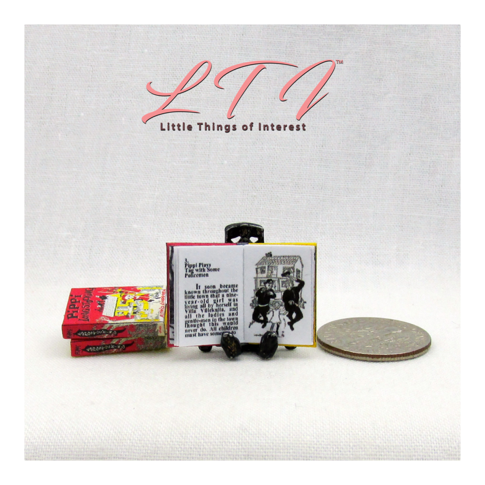 PIPPI LONGSTOCKING 1:12 Scale Miniature Readable Illustrated Book