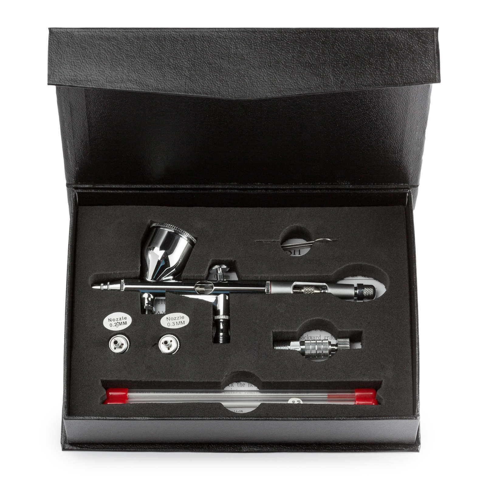Dual Action Airbrush Kit with 3 Tips and MAC Valve
