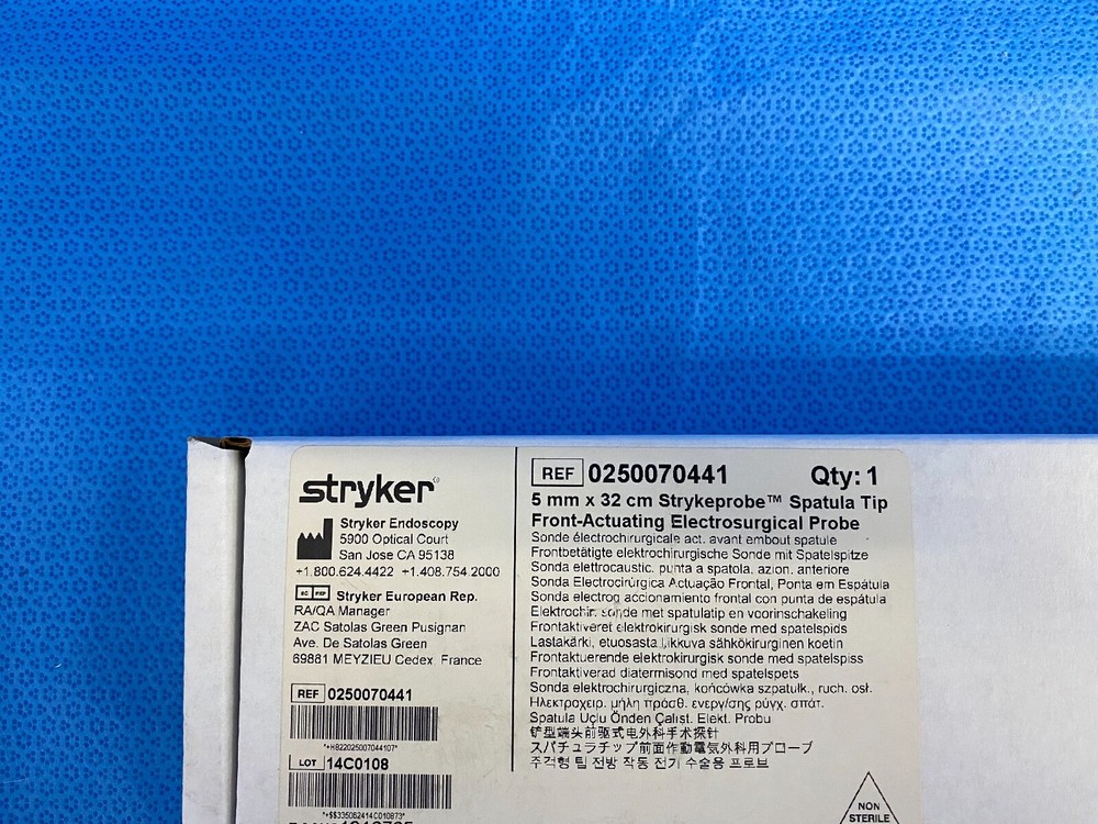 Stryker 5mm x 32cm Spatula Tip Front- Acuating Electrosurgical Probe S/D
