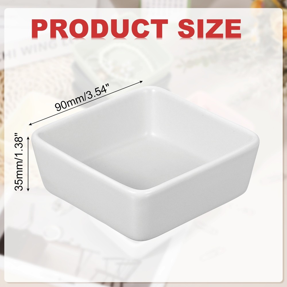 Square Paper Clip Holders, White