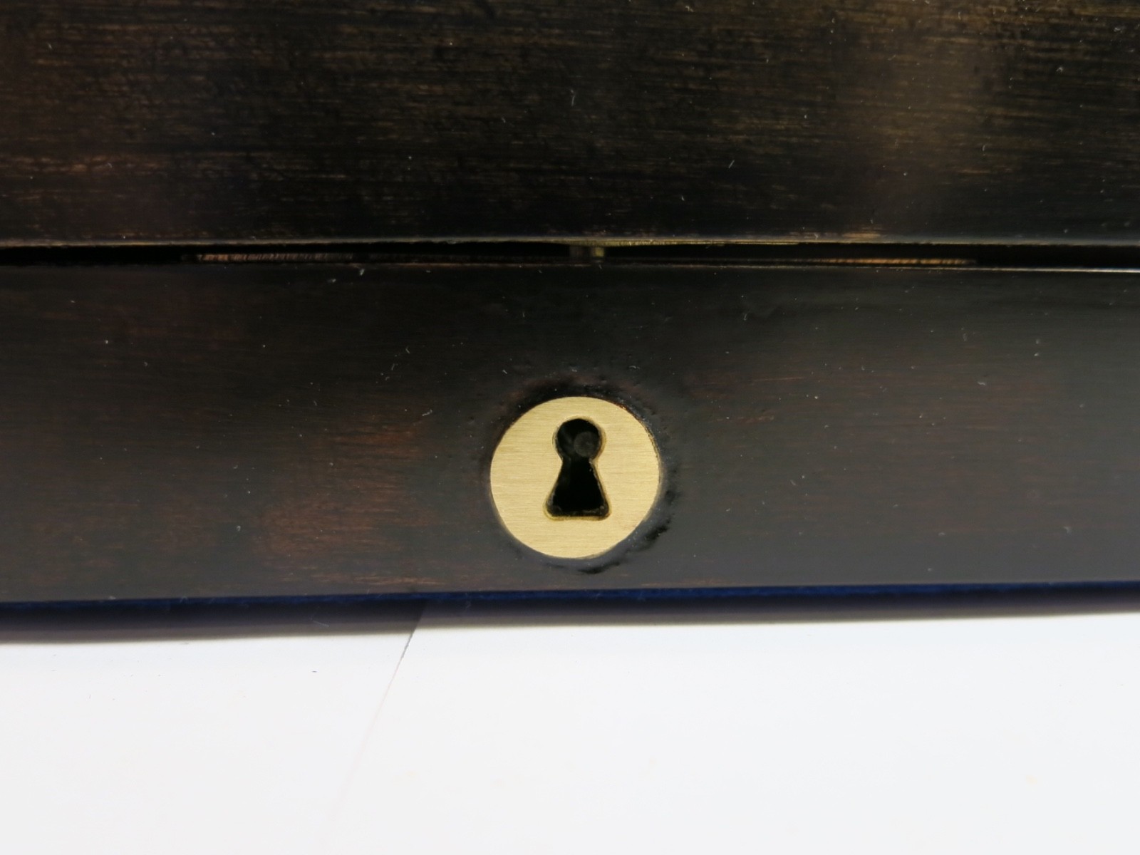 Antique late 1800s Drafting Set in Refinished Wooden Box with Lock and Key