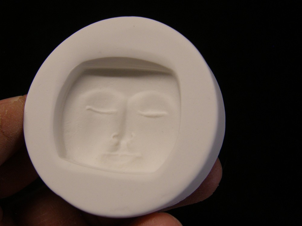 Moon Face Polymer Clay Mold (MD1136)