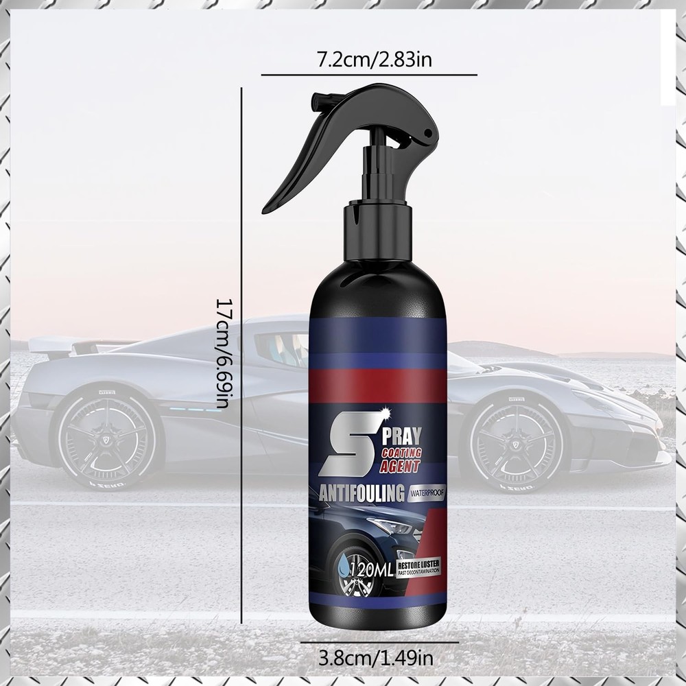 2Pcs Multi-Functional Coating Renewal Agent, 3 in 1 Ceramic Car Coating...