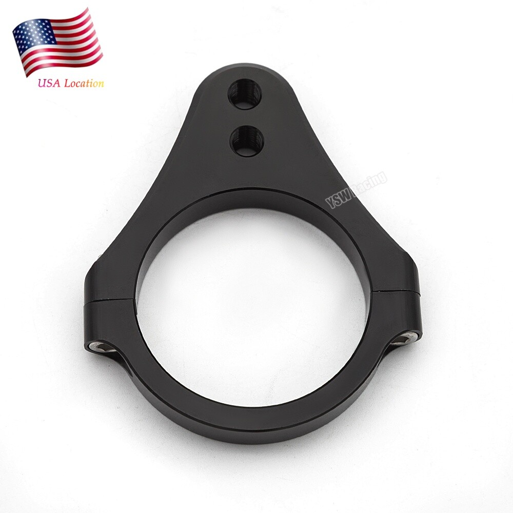 54mm CNC Universal Steering Damper Fork Frame Mount Clamp Bracket Holder Black
