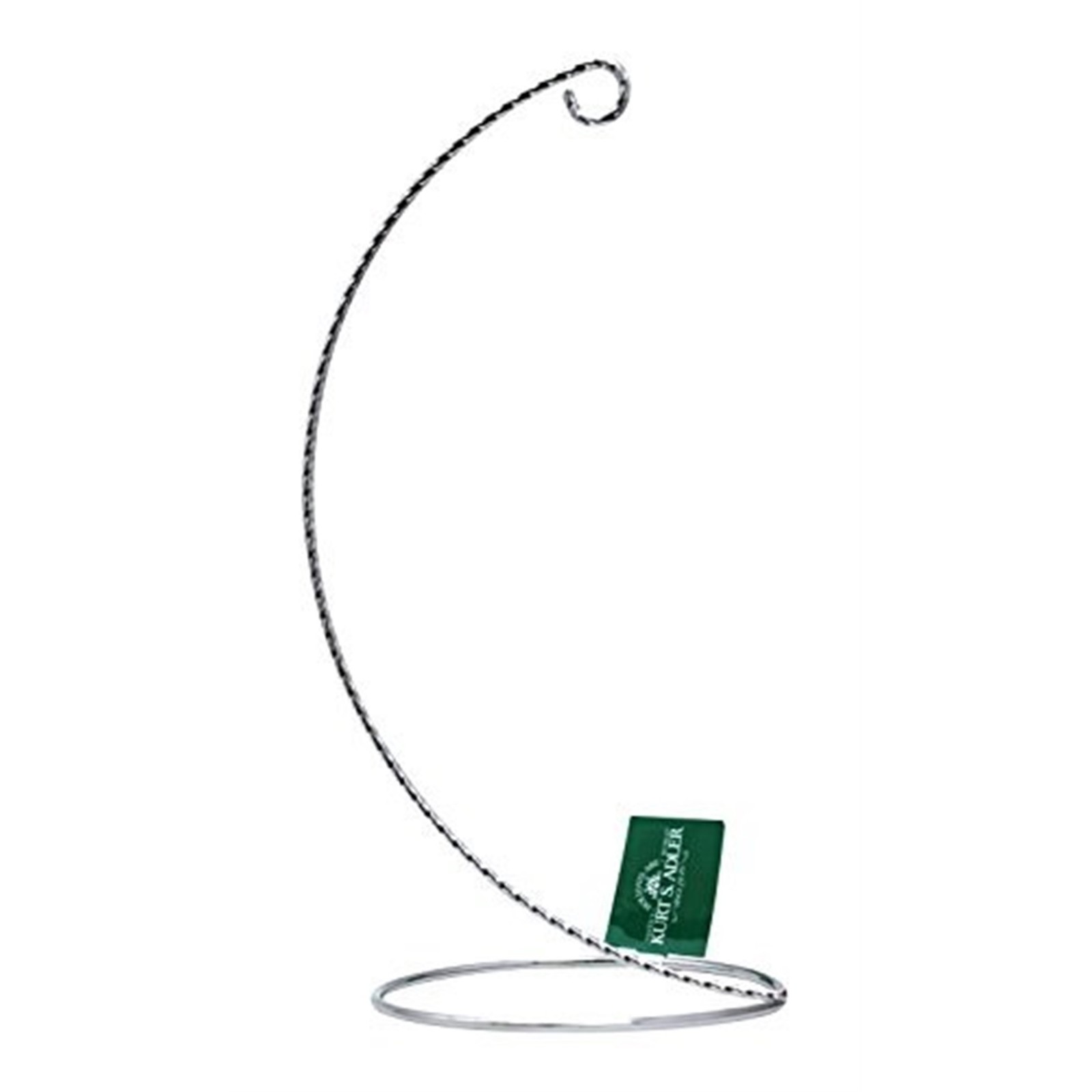 Kurt Adler Twisted Metal Ornament Stand for Ornaments, Silver 8"
