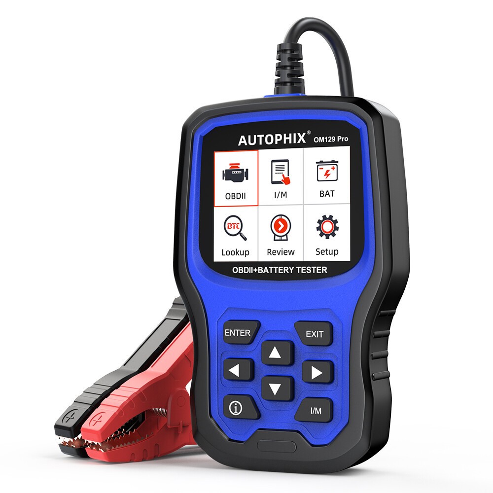 Autophix OM129 PRO OBD2 Scanner Code Reader 6V 12V Automotive Battery Load Test