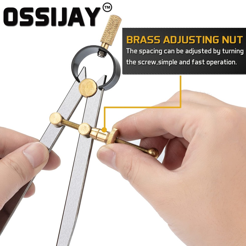 Adjustable Lockable Spring Wing Divider Calipers - 6 8 Drafting Tools