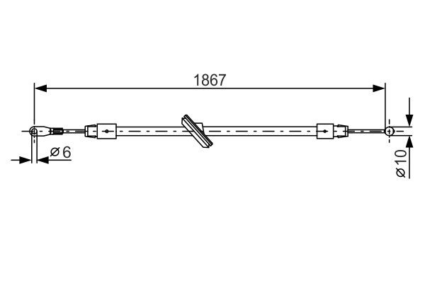Cable Pull, parking brake BOSCH 1 987 482 028