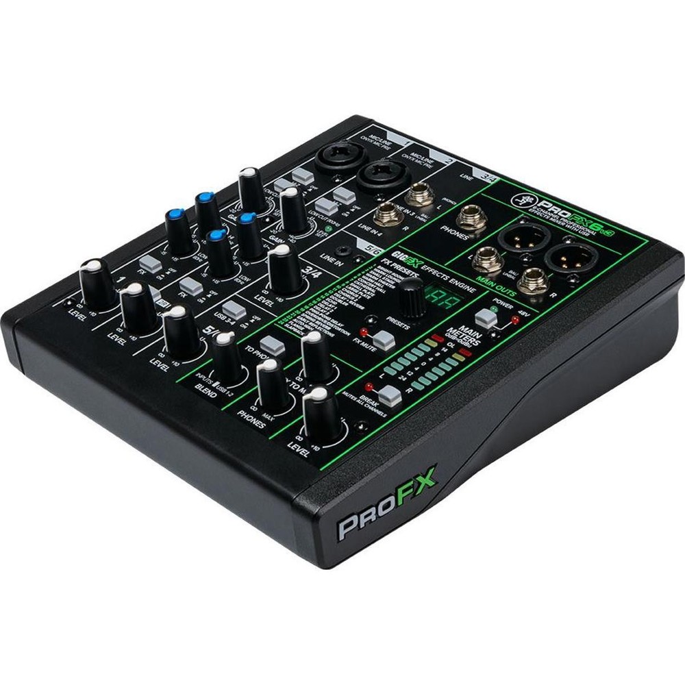 Mackie ProFXv3 6-Channel Professional Effects Mixer with USB + Software Bundle