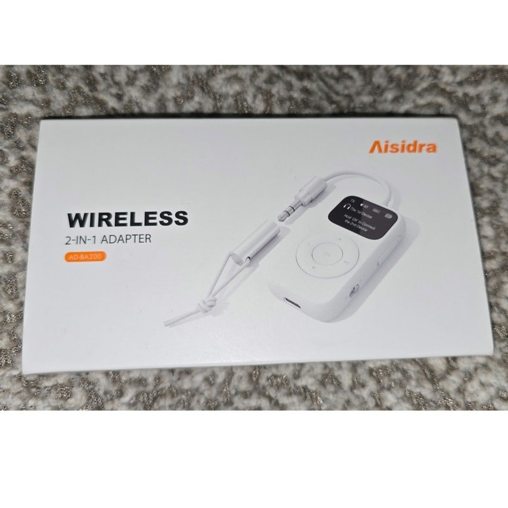 Aisidra wireless 2-in-1 adapter Bluetooth 5.3 transmitter for headphones