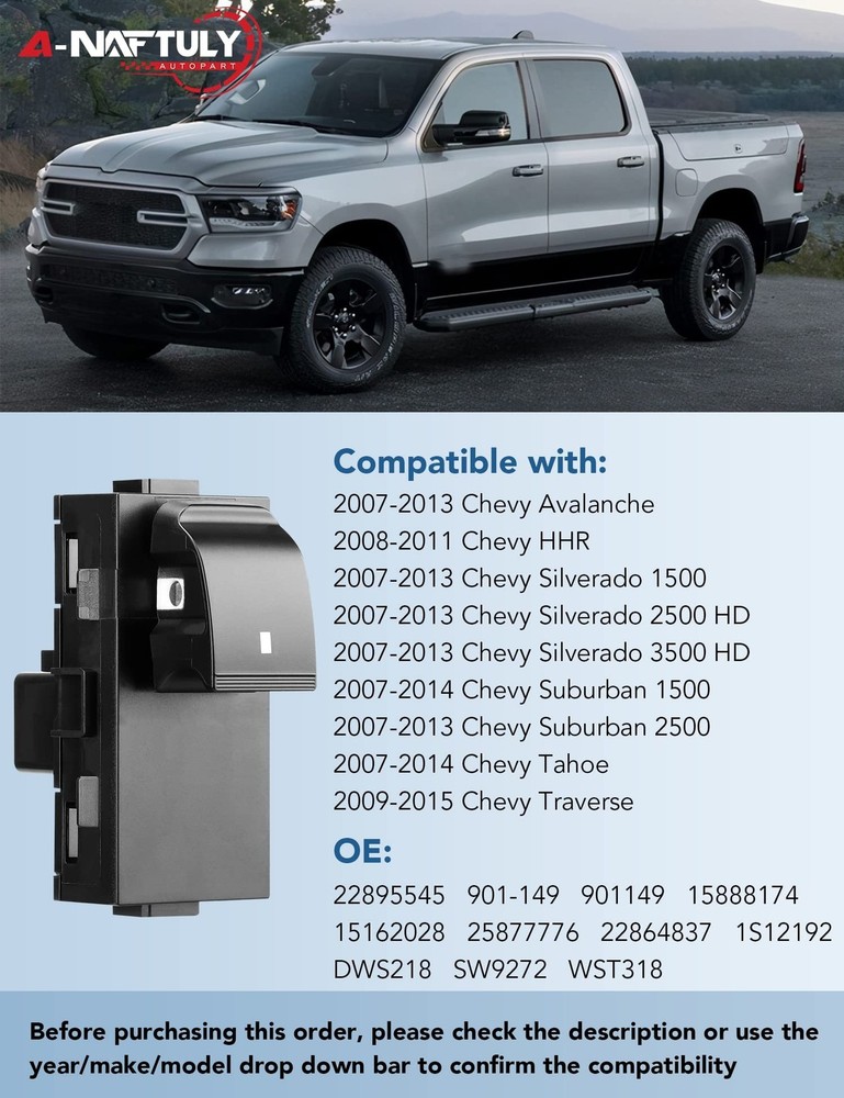 Power Window Switch Driver Side,Passenger Window Switches Compatible with 200...