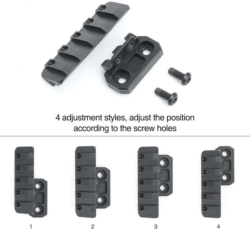 Tactical Offset Adjustable MLOK Picatinny Flashlight Mount for M300 X300 Light