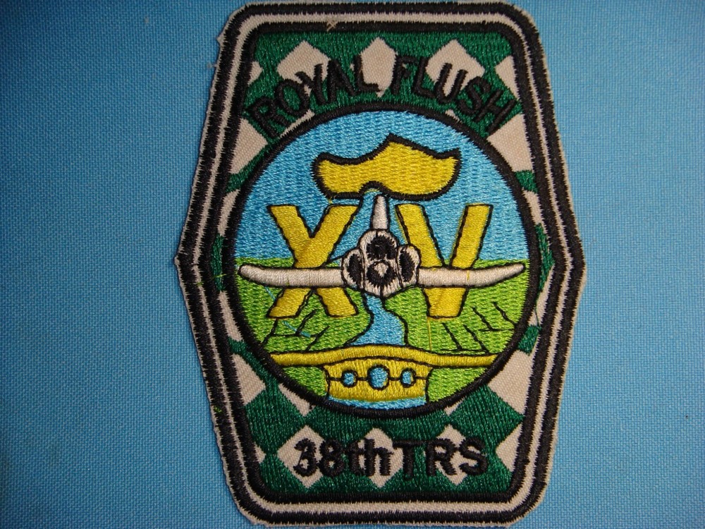 PATCH US 38th TACTICAL RECON SQUADRON " ROYAL FLUSH "