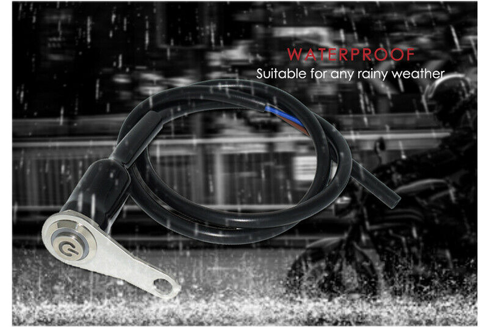 7mm LED Motorcycle Switch ON+OFF Handlebar Mount Push Button 12V Work Light
