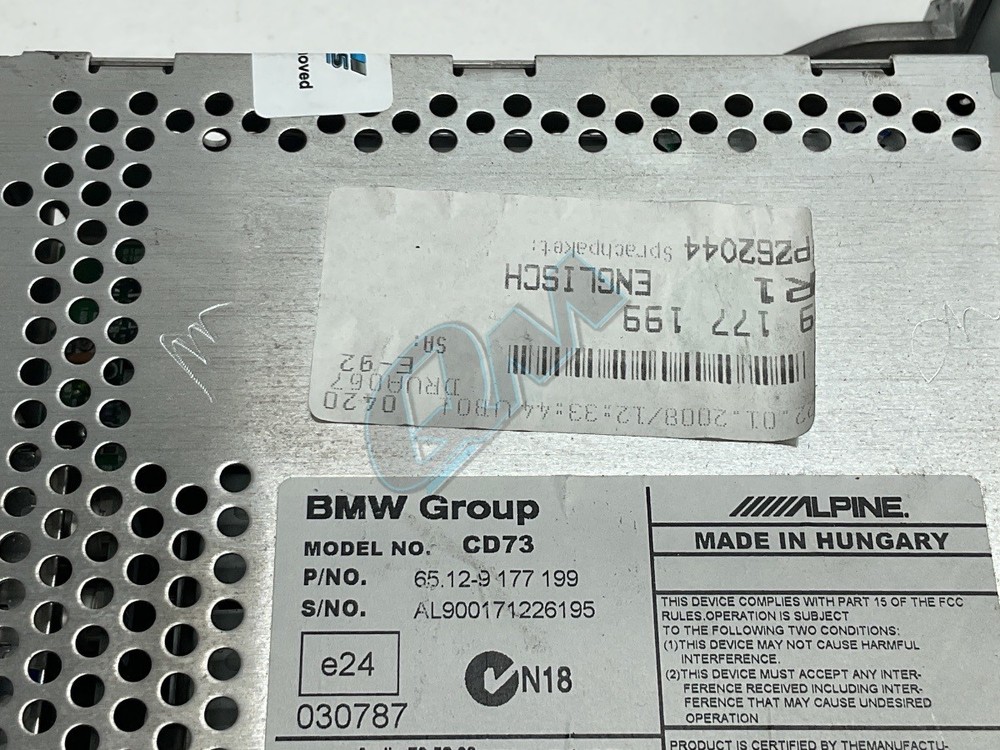 BMW 1 3 Series E81 E82 E90 E91 E92 Professional Alpine Radio Head Unit 9177199