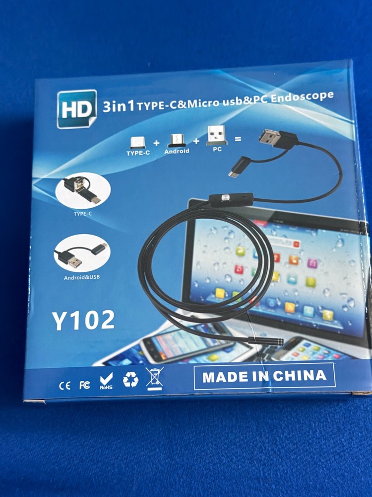 Endoscope HD 3 in 1 Type-C Micro USB & PC Model Y101