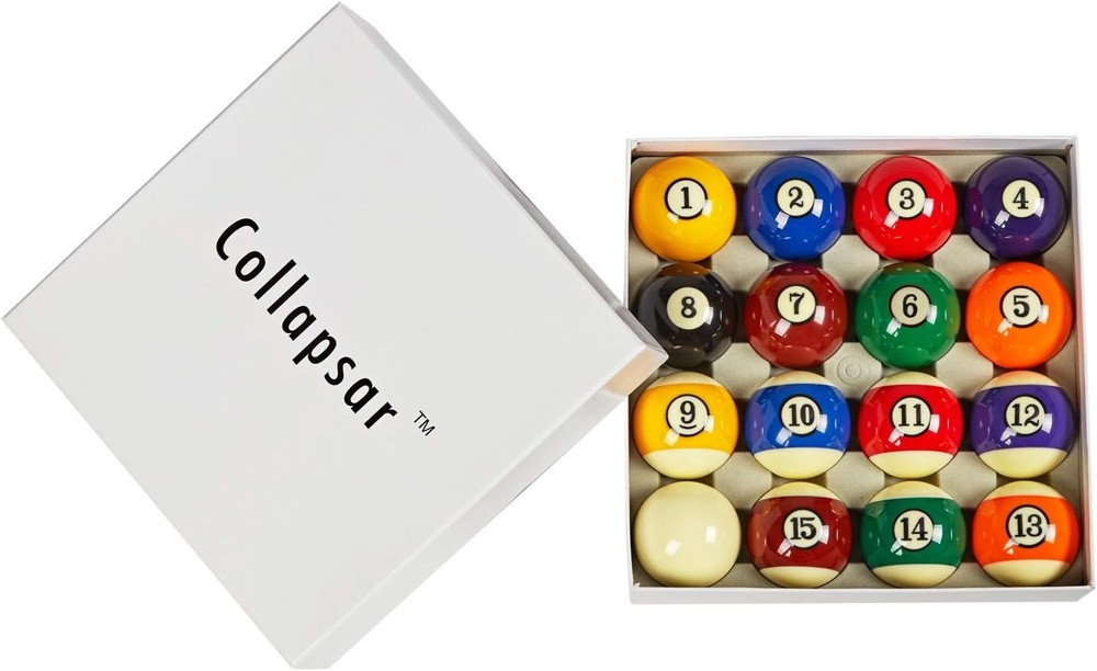 Collapsar AAA Grade Billiard Pool Ball Set,2-1/4" Regulation 2-1/4", White