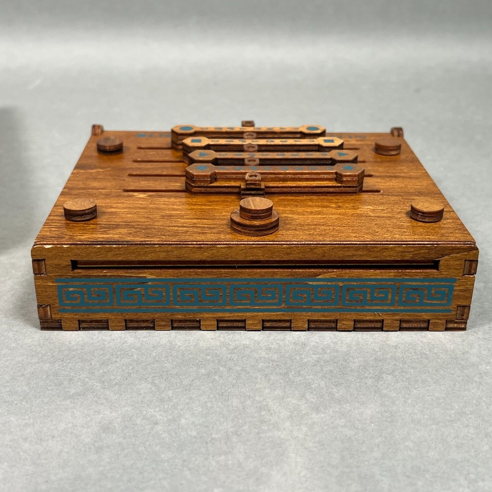 Caesar's Codex Puzzle Box - True Genius Wooden Brainteaser, Multi-Step Codex Box