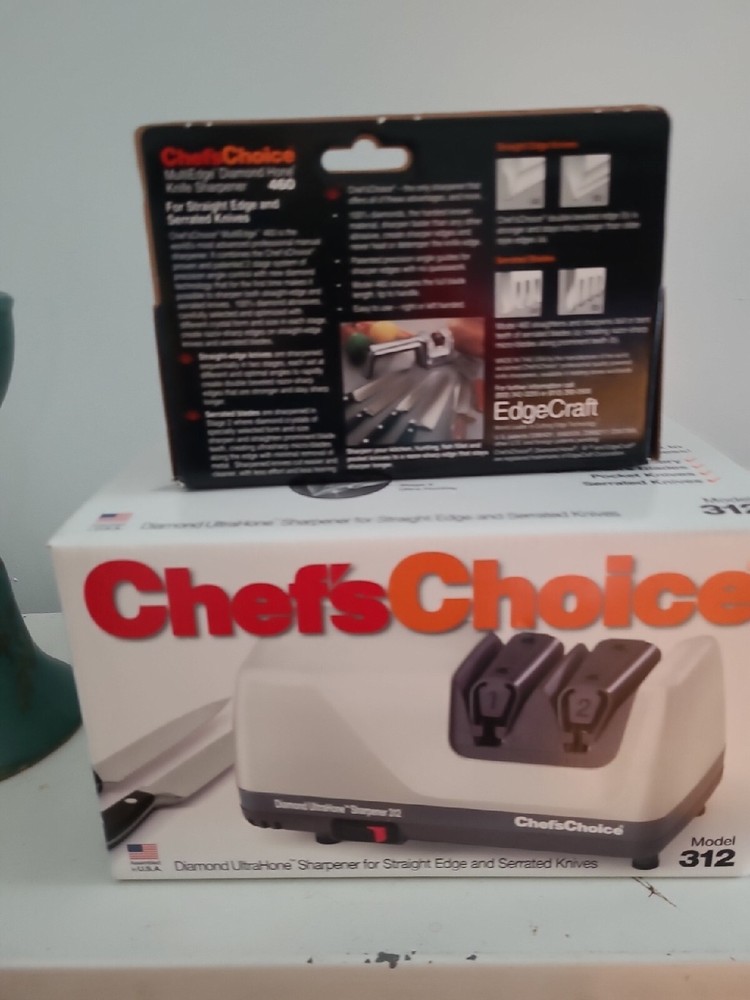 Chef's Choice: Model 312 = Electric Knife Sharpener - NEW! + CC Hone Sharpener.