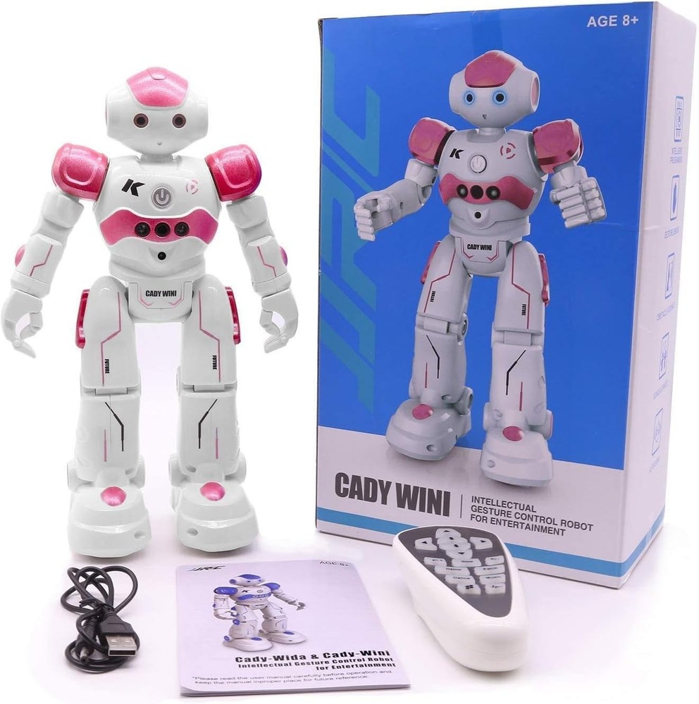 RC Robot Toys, Gesture & Sensing Programmable Remote Control Smart Robot Pink US