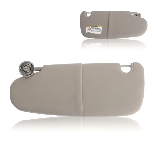 Driver Side Sun Visor Without Sunroof Compatible with Dodge Vehicle Grey Left