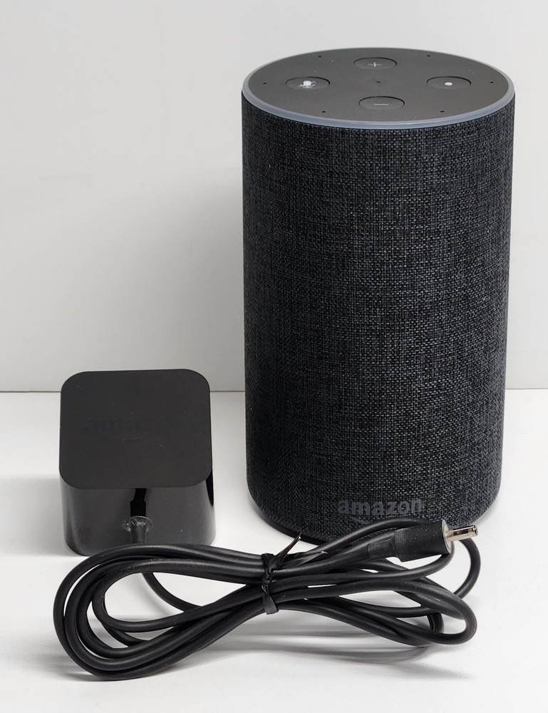 Amazon Echo 2nd Generation Smart Speaker With Alexa Dolby Charcoal Fabric TESTED