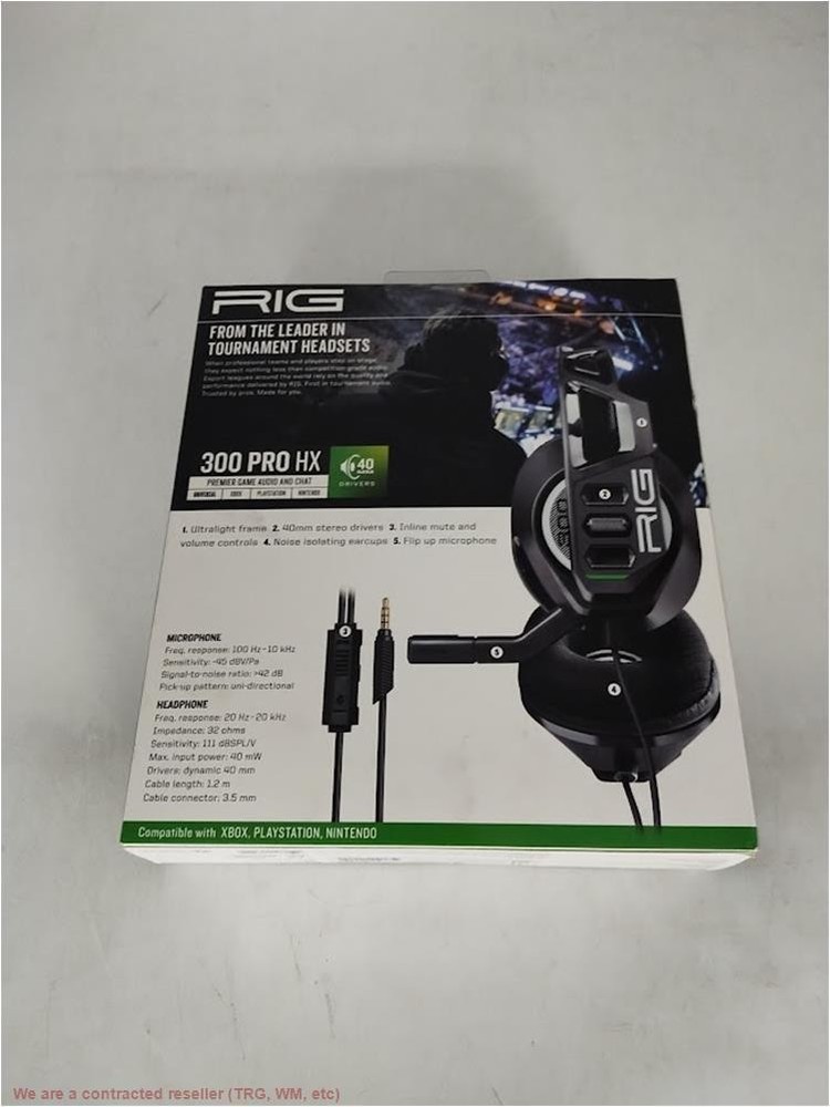 RIG 300 PRO Wired Over-Ear Headset, Black