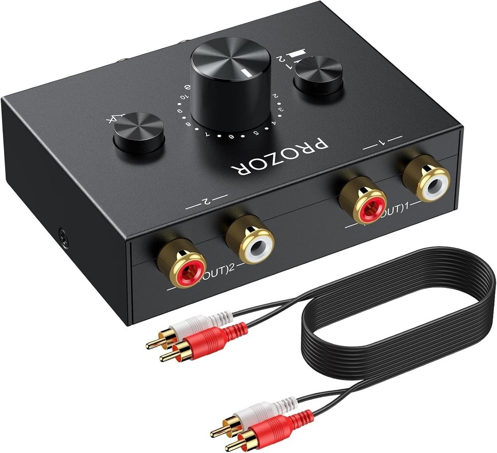RCA Stereo Audio Switcher - 2 Way Splitter=
