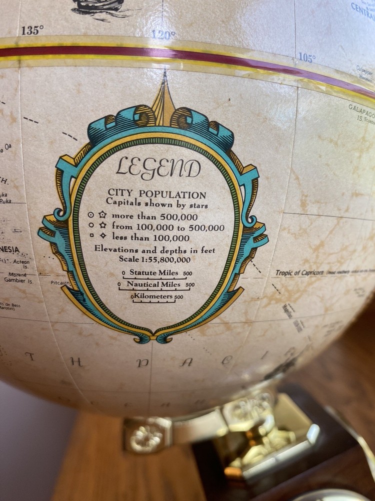 Replogle Classic 9” Diam. Globe with Thermometer, Barometer, & Hydrometer