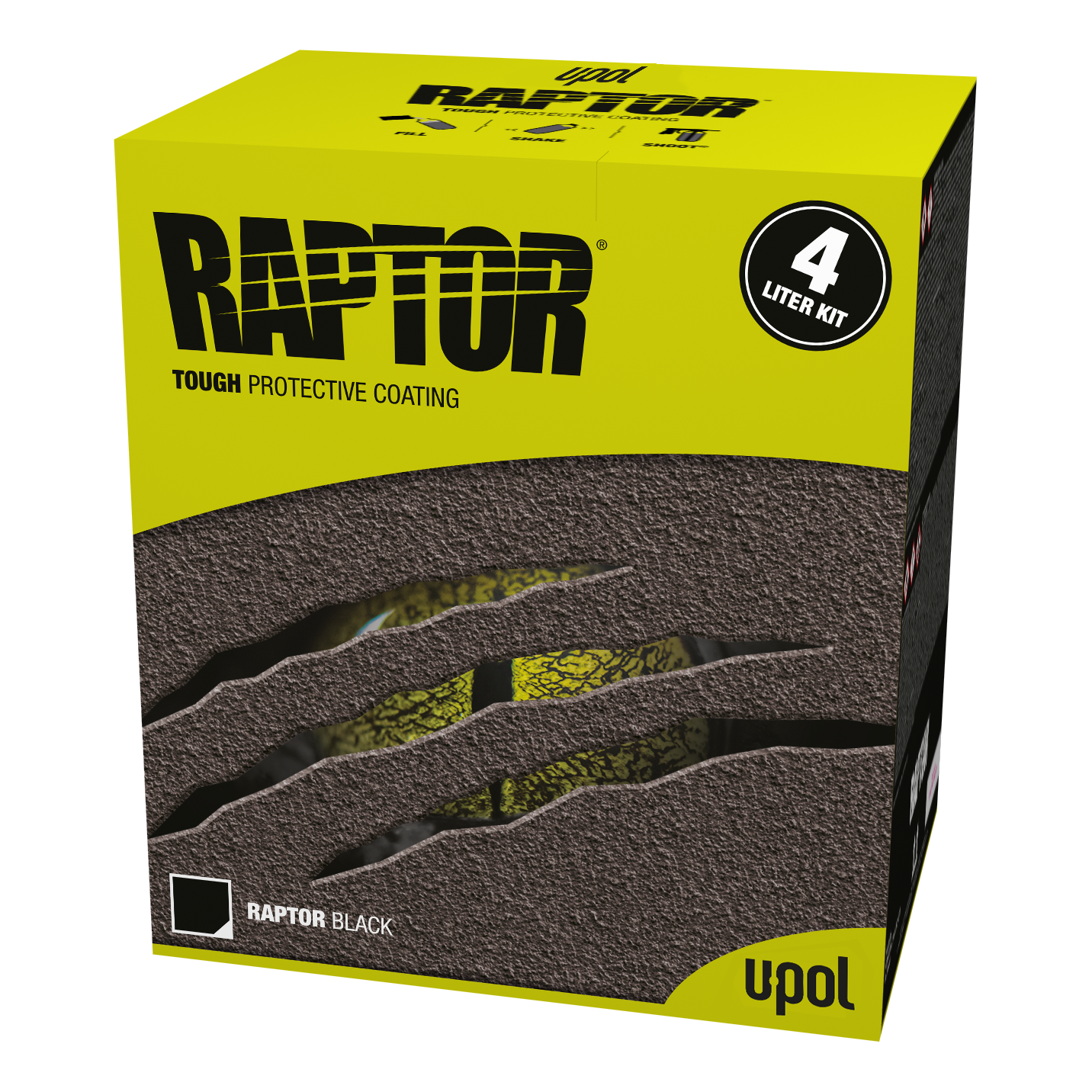 U-POL 820V VOC Raptor Black Truck Bed Liner Kit w/ FREE Spray Gun (4 Liter)