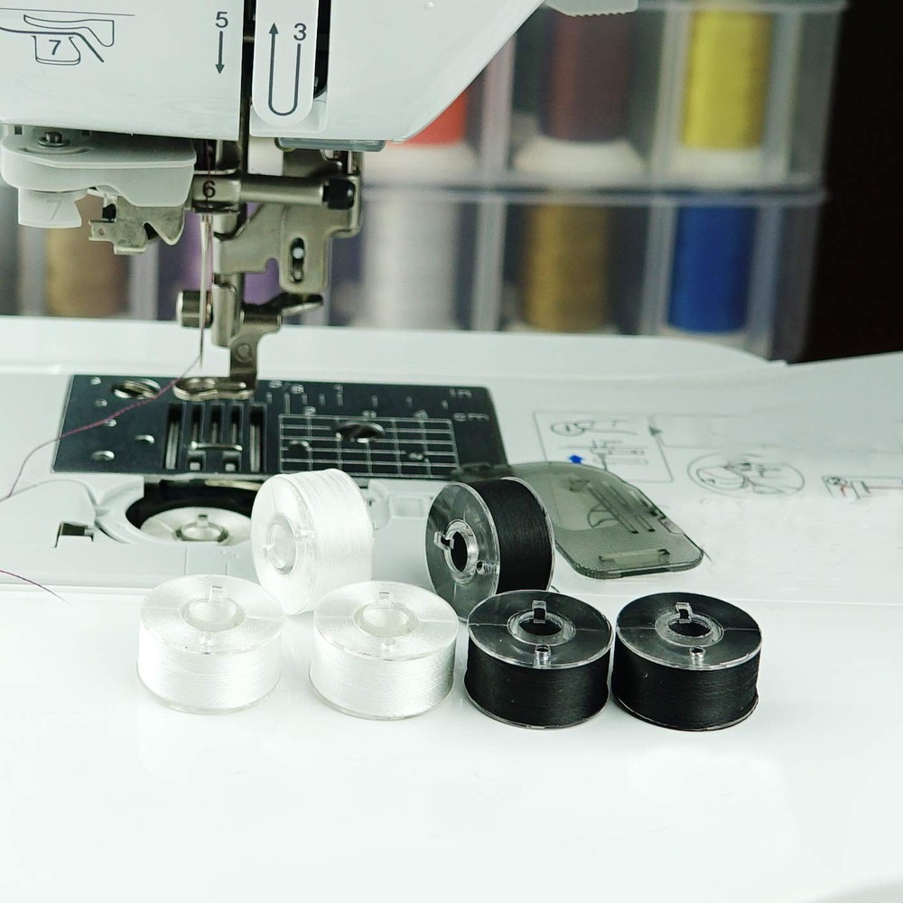 144pcs Embroidery Pre-Wound Bobbins Thread, Class 15 A Size SA156, Polyester ...