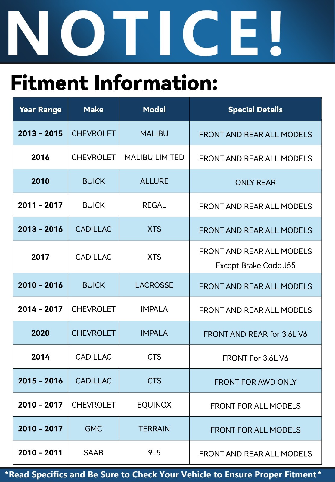 Front or Rear Wheel Bearing Hubs for Cadillac XTS CTS Chevy Malibu GMC Terrain