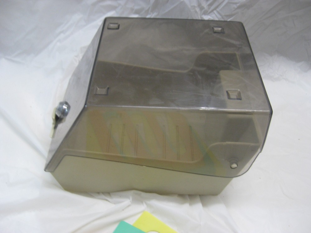Vintage Complete Floppy Disk / Diskette Lock and Key Storage Box KEYS INCLUDED
