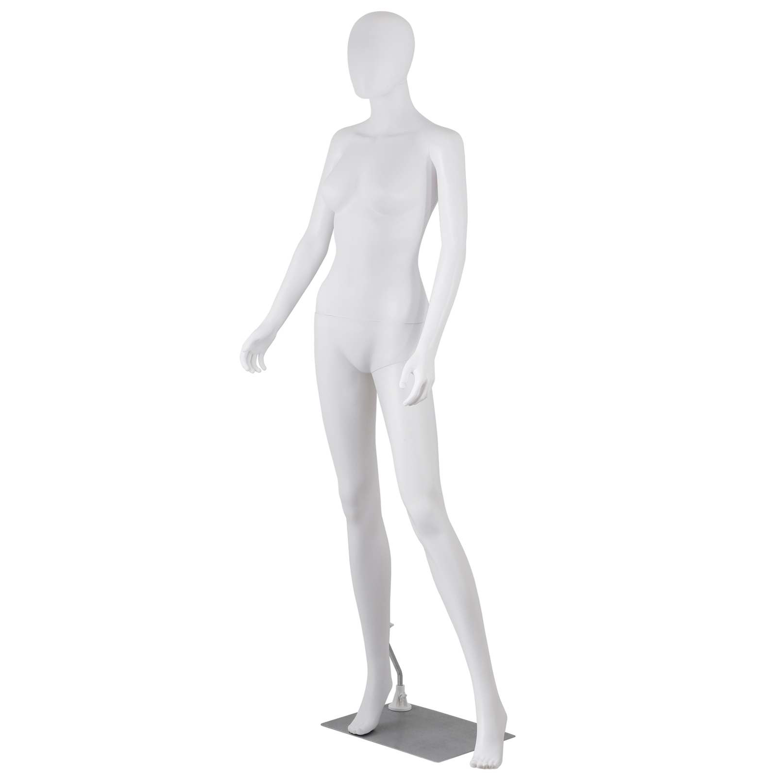 Female Mannequin Full Body Dress Form Adjustable 70" Realistic Detachable White