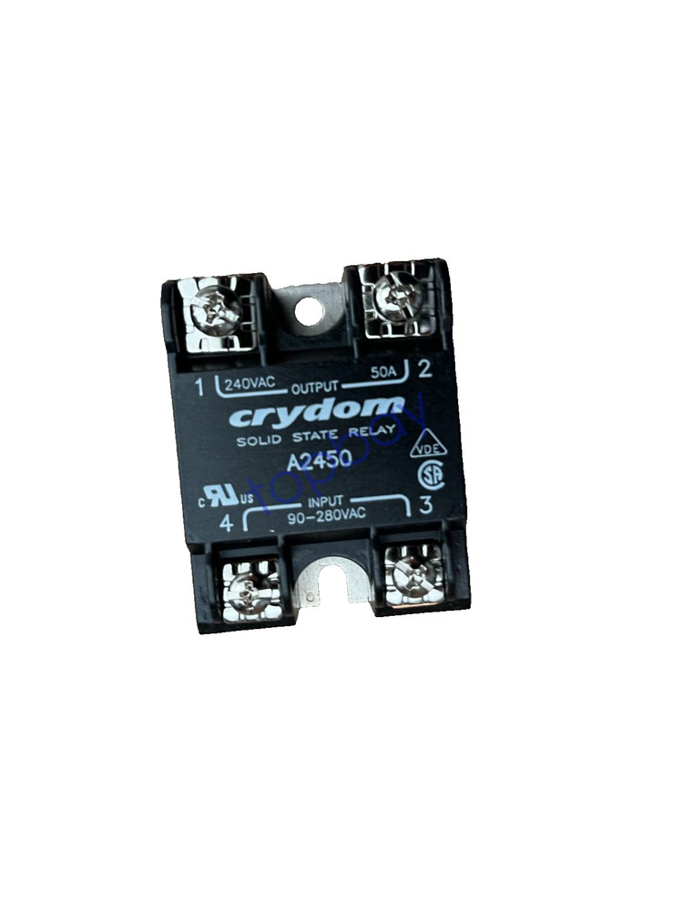 Crydom A2450 solid state relay 90-280 volt input panel mount 240 volt output 50A