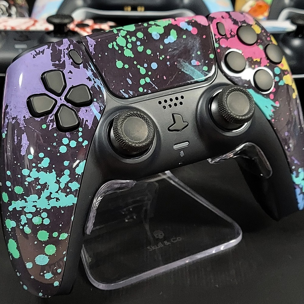 Playstation 5 PS5 PC (SPLASH) Custom Controller W/ TMR Joysticks + Add Clicky