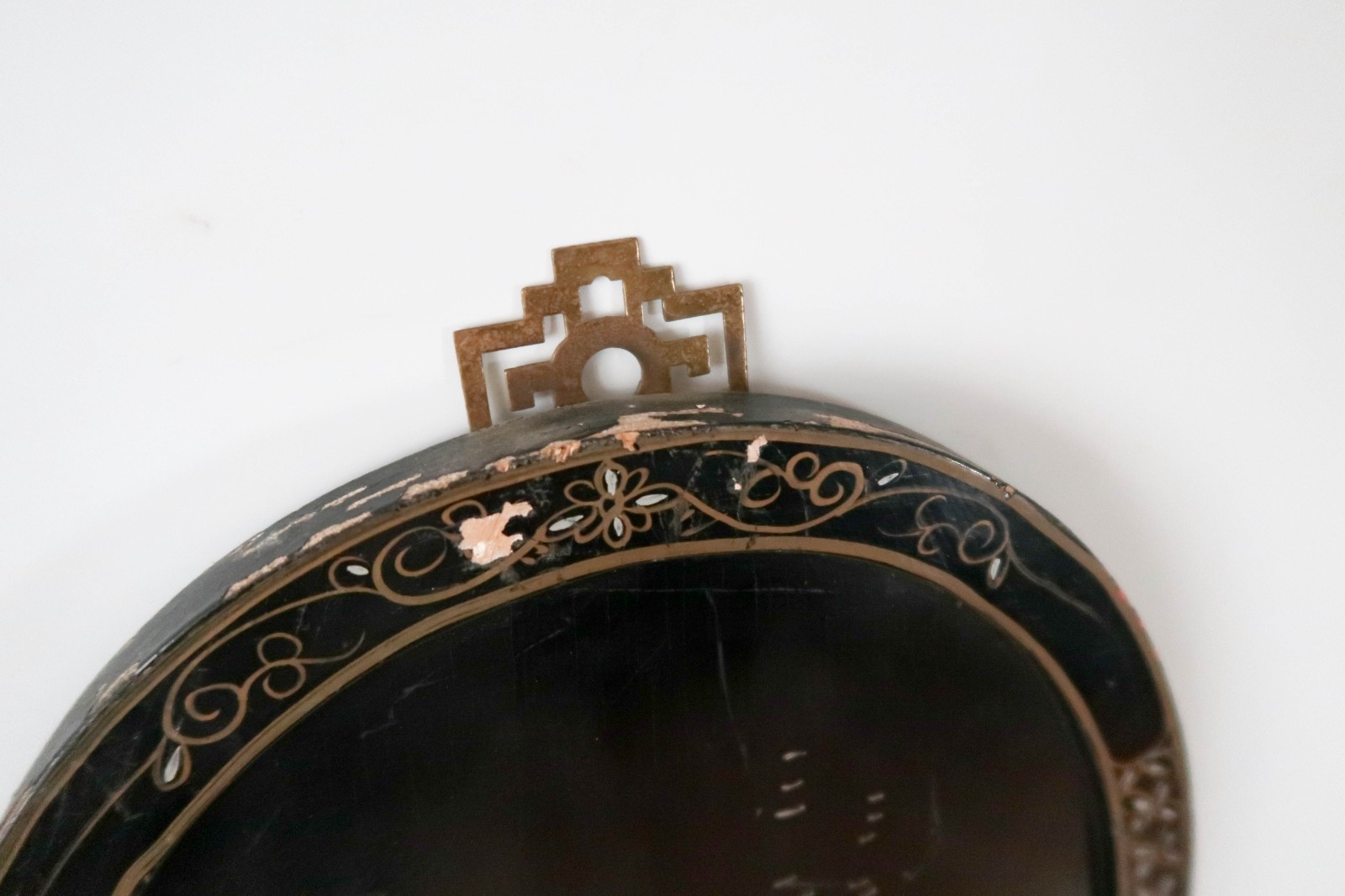 Set of 2 Asian Black Lacquer Mother of Pearl Wall Panels Art Geisha Women 36"