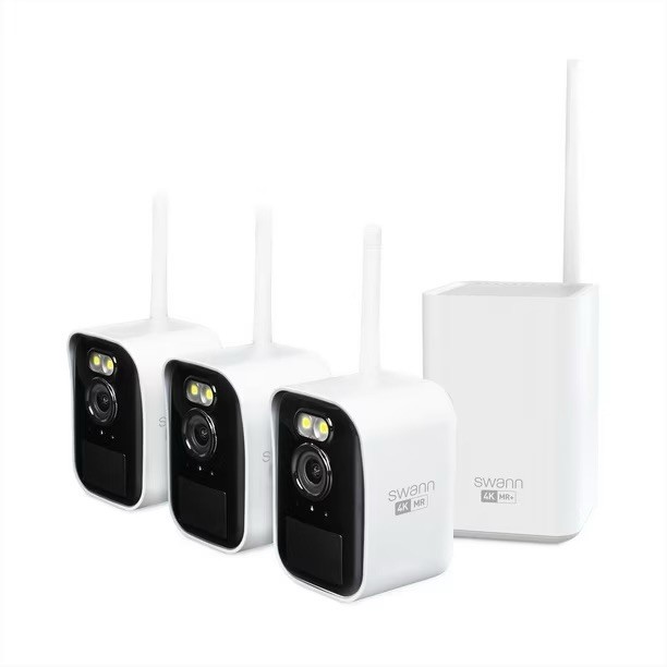 Swann MaxRanger Mini 4K Wireless NVR Security System, 3-Pack( Open Box But New )